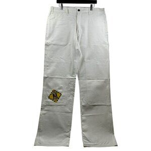 Dickies Pants Mens Double Knee Utility Carpenter Pants 38x32 White NWT Loop-Free